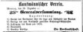 Anzeige Kaufmännischer Verein, Fürther Tagblatt vom 27. Dezember 1874