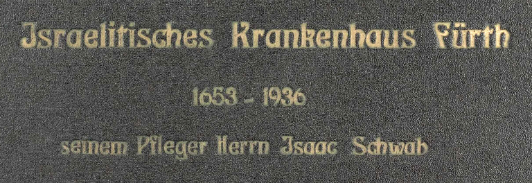 Photoalbum des israelitischen Hospitals mit Kurzfassung der Geschichte.png