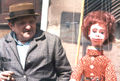 Puppenmacher Josef Muskat beim Grafflmarkt, ca. 1980.