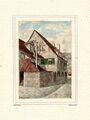 Sog. Höhnshof mit Blick zum Marktplatz – Zeichnung von Franz Ulmer, ca. 1935