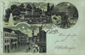 Centaurenbrunnen, Stadtpark-Restaurant und Schwabacher Str. Postkarte gelaufen mit <!--LINK'" 0:0--> um 1898