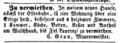 Zeitungsanzeige des Maurermeisters <a class="mw-selflink selflink">Caspar Gran</a>, Januar <!--LINK'" 0:32-->