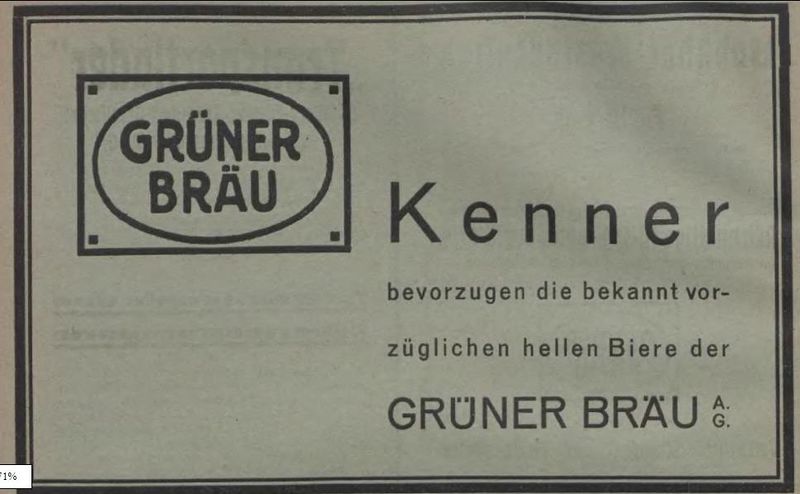 Datei:Grüner Bier Werbung 1931.jpg