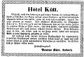 Neues <a class="mw-selflink selflink">Hotel Kütt</a> am <!--LINK'" 0:4-->, Mai 1864