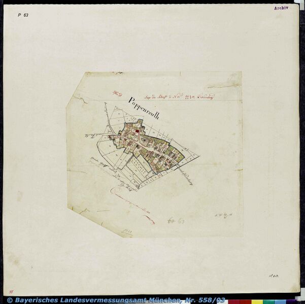 Datei:Ortsblatt Poppenreuth 1821.jpg