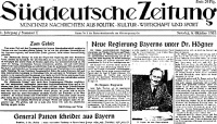 Süddeutsche Zeitung Ausgabe Nr. 1