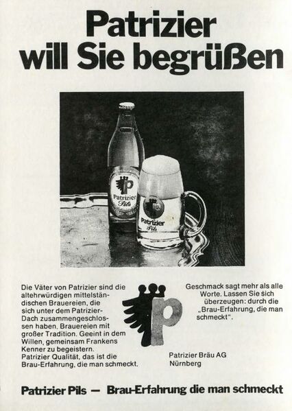 Datei:Werbung Patrizier Bräu 1977.jpg