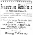Werbeanzeige Wittelsbach, August 1900 <span class="smw-highlighter" data-type="8" data-state="inline" data-title="Hinweis" title="Erstellungsdatum: August 1900Lizenz: CC-BY-NC-SA-4.0"><span class="smwtticon note"></span><span class="smwttcontent">Erstellungsdatum: August <!--LINK'" 0:7--><br>Lizenz: CC-BY-NC-SA-4.0</span></span>