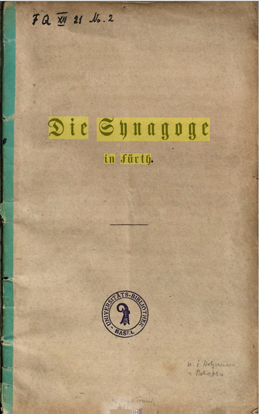 Datei:Die Synagoge in Fürth - Deckseite.png