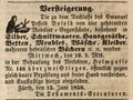 Emanuel Pessels Besold´sche Nachlassversteigerung, Fürther Tagblatt 15. Juni 1850