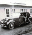 Hans Eisch in einem Fahrzeug der Fa. Grundig, ca. 1950