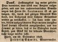 Zeitungsanzeige des Maurermeisters , September 1848