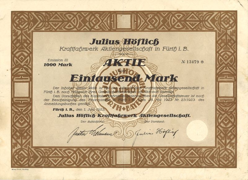 Datei:Aktie Julius Höflich.jpg