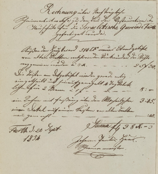 Datei:Rechnung J.P. Haas Neuschul, 20. September 1851.png