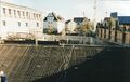 Tiefbauarbeiten am neuen <a class="mw-selflink selflink">U-Bahnhof Stadthalle</a> vor dem heutigen <!--LINK'" 0:49--> links, rechts die <!--LINK'" 0:50--> im Dezember 1997