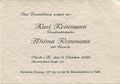 Einladung zur Hochzeit der Familie Reinmann in der St. Heinrichskirche, 8. Oktober 1949