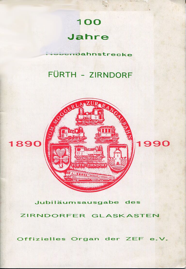100 Jahre Nebenbahnstrecke Fürth - Zirndorf 1890 - 1990 (Broschüre).jpg