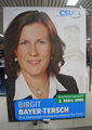 Wahlkampf-Plakat zur Kommunalwahl 2008, OB-Kandidatin Birgit Bayer-Tersch