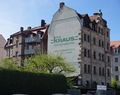 Rückfront der Mietshäuser Balbiererstraße 1 und 3, April 2020