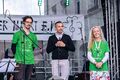 Grüner Markt e. V. Vorsitzende Soares-Barbosa und Dathe mit Schirmherr Dr. Döhla auf der Grünen Nacht 2022