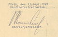 Originalunterschrift Hans Bornkessel von 1949