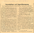 Bericht über die Gründung des Jugendausschusses im Mitteilungsblatt der Stadt Fürth, Mai 1946