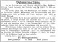 Moriz und Seligmann Schlenker´sche Aussteuerstiftung, Fürther Tagblatt 11. Juli 1877