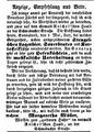 Zeitungsanzeige der Wirtin Margaretha Müller anlässlich der Eröffnung ihrer Wirtschaft <a class="mw-selflink selflink">zum goldenen Hahn</a>, Mai 1852