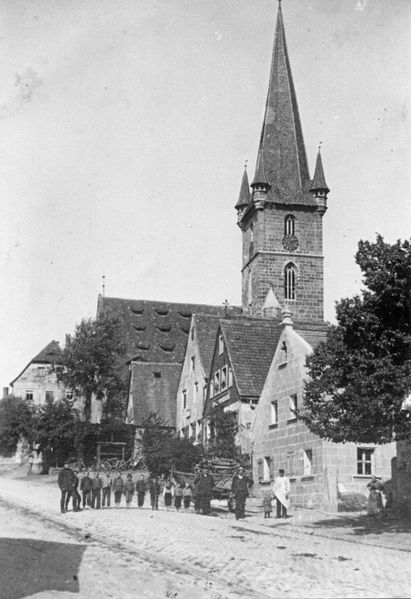 Datei:Burgfarrnbach Kirche ca 1890.jpg