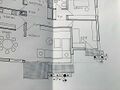 Ausschnitt eines Planes vom Architekturbüro Heinrich Graber von 1971 mit rigoroser Kleinschreibung (wie der gesamte Schriftverkehr von ihm) – Graber-Stil: kein Balkon ohne Sichtbeton-Pflanzentrog
