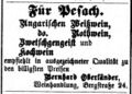 Anzeige Weinhandlung Oberländer, Fürther Tagblatt 5.4.1876
