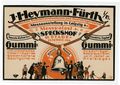 Werbung Gummibandweberei Jonas Heymann, ca. 1920