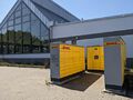 DHL Packstation 185 auf dem Hallenbad-Parkplatz, Hans-Sachs-Straße 36, 90765 Fürth, August 2025