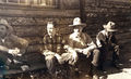 Emil Berolzheimer (zweiter von rechts) auf der Jagd im Gebiet des Yellowstone River (Montana/USA), um 1920