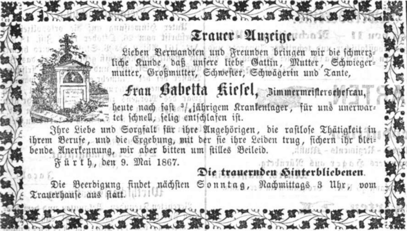 Datei:Traueranzeige-Kiesel 1867.png