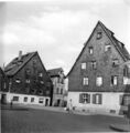 v.l.n.r.: Mohrenstraße 30 (Bäckerei Höhl), 28 (Kuttlerei Dorn) und 25, 15.7.1952
