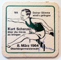 Bierdeckelwerbung für Kurt Scherzer.