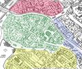 farbige Aufteilung der verschiedenen Altstadtviertel