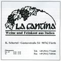 Werbung der ehemaligen Weinhandlung "La Cantina" in der <!--LINK'" 0:115--> 1999.