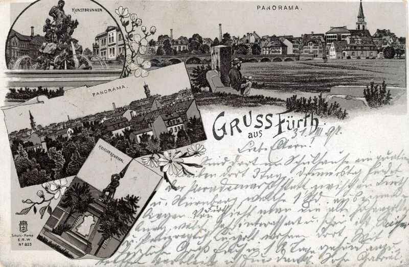 Datei:AK Gruß aus Fürth gel 1 Sept 1897 1.jpg