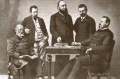 Die ersten fünf SPD Abgeordneten des Bay. Landtages 1893; sitzend links: Gabriel Löwenstein aus Fürth.