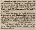 Putz- und Modewaaren-Geschäft von Helena Braun, August 1844