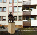 Freiplastik <i>"Heiliger Martin"</i>, Bronze, ,  (<a class="mw-selflink selflink">Lilienstraße</a> 7, Innenhof)