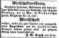Segitz eröffnet Wirtschaft, Bergstraße Ftgbl. 11.5.1867.jpg