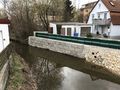 Neue Uferschutzbauten an der Abflussengstelle oberhalb der Regelsbacher Brücke, März 2019