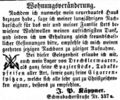 J. P. Käppner bezieht sein neu erbautes Haus, November 1852
