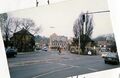 Blick über die , Bildmitte ehemalige Zollhäuschen ,  links ehem. Gasthaus , November 1997
