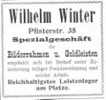 Werbeanzeige Wilhelm Winter, August 1900