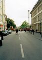 Blick durch die Rudolf-Breitscheid-Straße auf den Kärwa-Festbetrieb auf der Freiheit, Oktober 2000