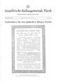 Titelblatt: Nachrichten für den Jüdischen Bürger Fürths 1980